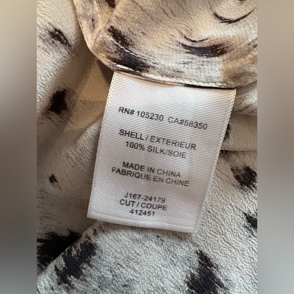 Joie Women’s Oversized Silk Blouse in Animal Print Size L - Picture 5 of 5